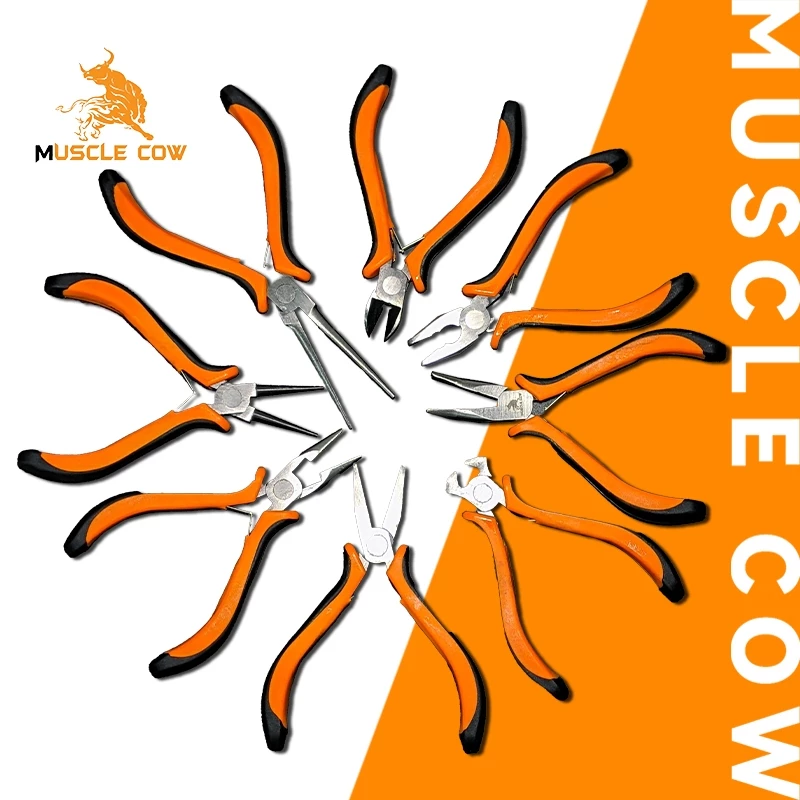 MUSCLE COW คีมมินิ ขนาด 4.5 นิ้ว (115 มม.) ปากจิ้งจก ปากแหลม ปากเฉียง ปากแบน ปากกลม ปากนกแก้ว