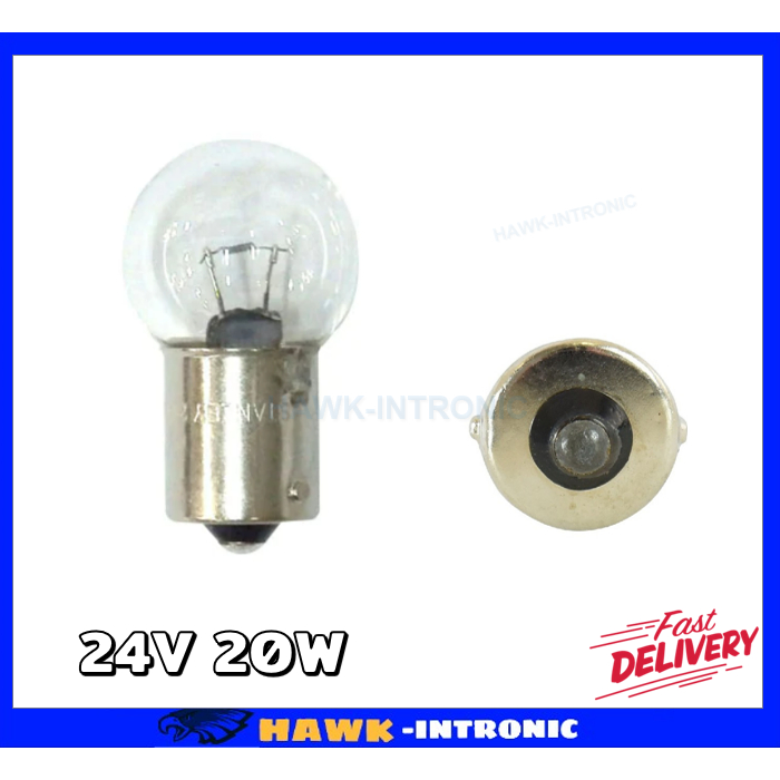 หลอดไฟเลี้ยว หลอดไฟหรี่ 24V 20W Bulbs BA15s