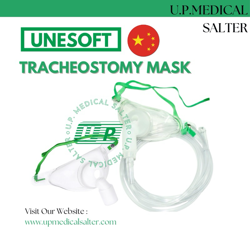 อุปกรณ์ให้ออกซิเจน สำหรับผู้ป่วยเจาะคอ แมสเจาะคอ (TRACHEOSTOMY MASK) #upmedicalsalter