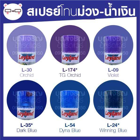 สีสเปรย์ เลย์แลนด์ / Leyland โทนสี ม่วง-น้ำเงิน / เฉดสี ม่วง-น้ำเงิน (เลแลน/layland)