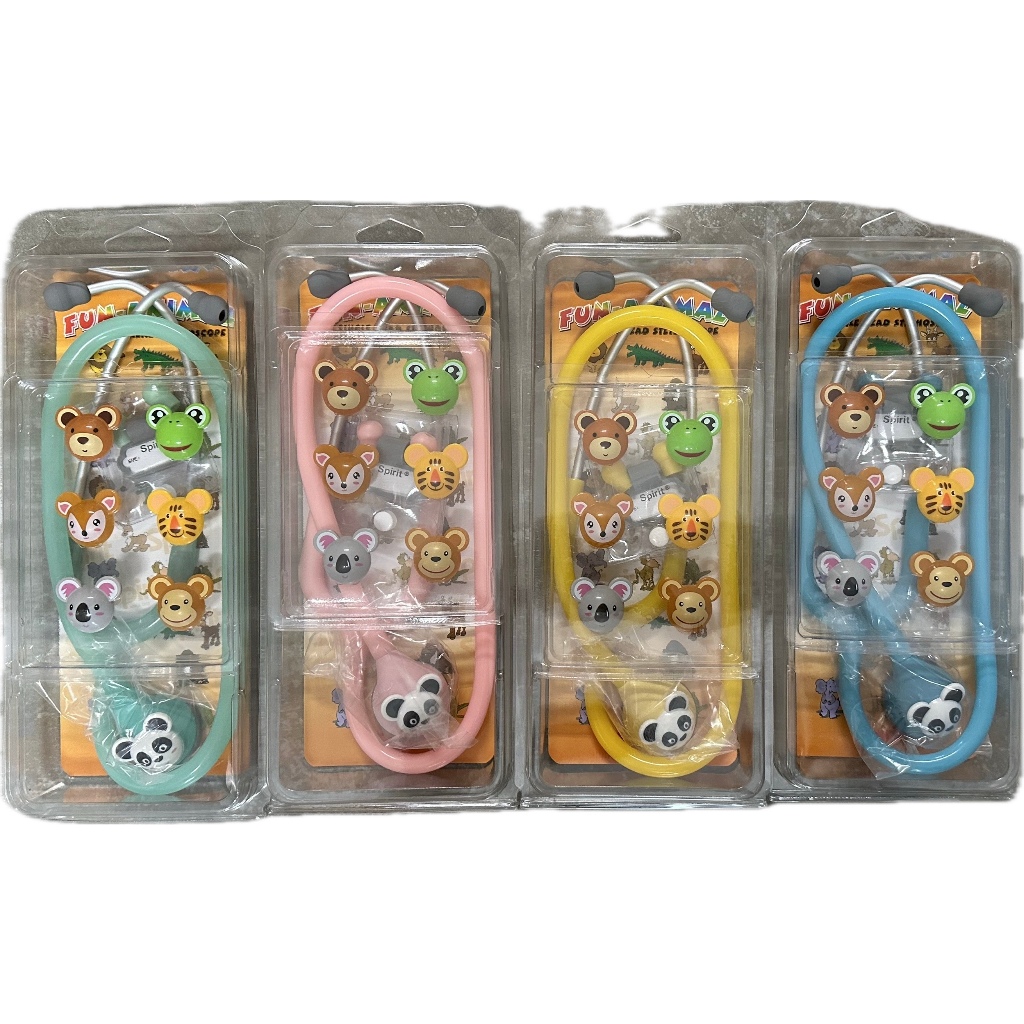 Stethoscope Pediatric หูฟังแพทย์ เด็กโต ยี่ห้อ Spirit Fun Animal (สีเขียว,ฟ้า,ชมพู,เหลือง)