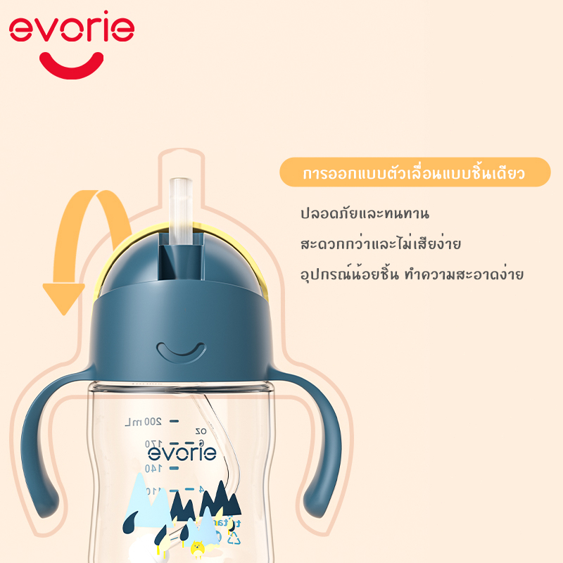 Evorie كوب أطفال Trian ‏200 مل بشفاط سيليكون 360 — صورة 4