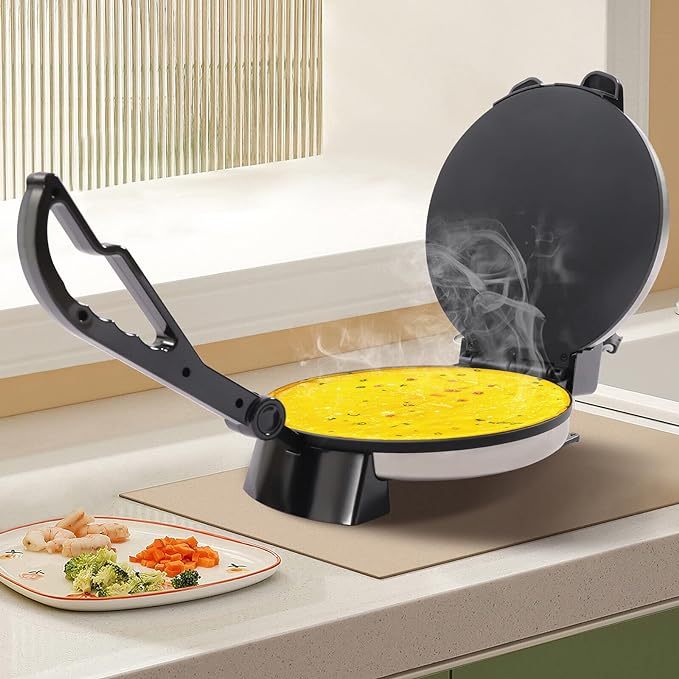 เครื่องทำตอร์ติญ่า เครื่องอุ่นแป้งเคบับ Crepe Maker สำหรับทำ Chapati Tortilla เครื่องอุ่นแผ่นแป้ง