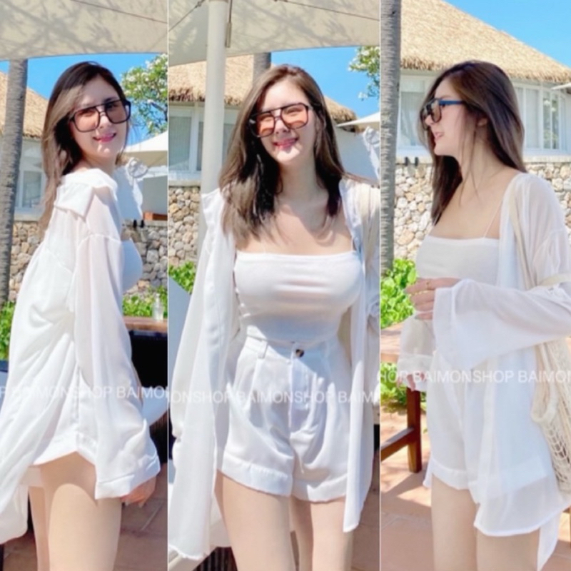 🔥aimorn_shop🔥มินิเดรส แขนยาว ผ้าซีฟองใส่แล้วไสต์เกาหลีมากๆ