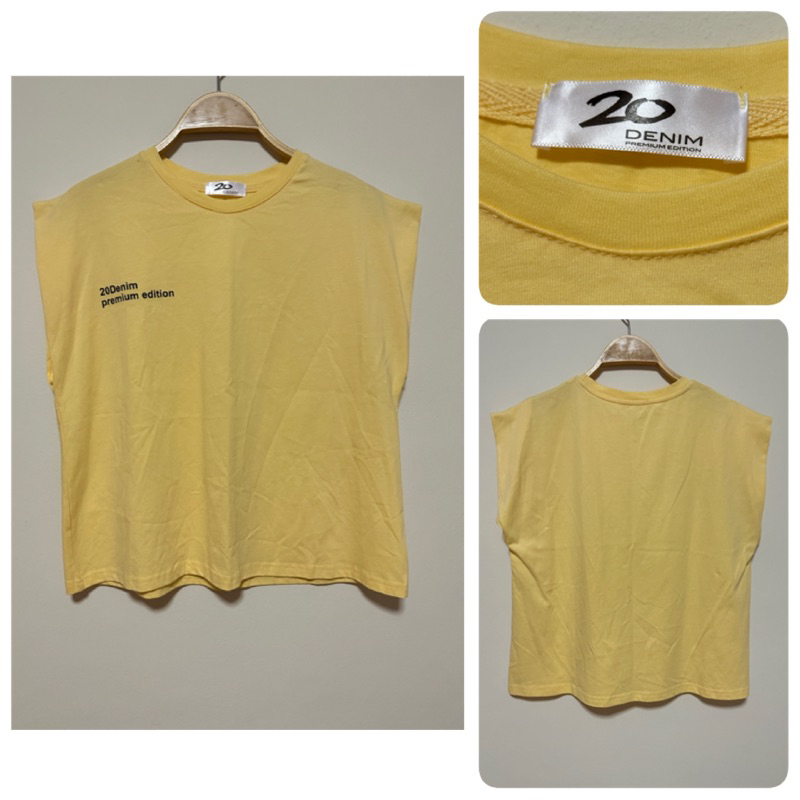 ส่งต่อ เสื้อ 20denim ฟรีไซส์ สีเหลือง (shop 350&)