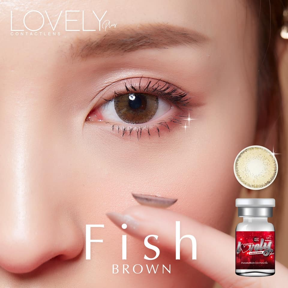 Lovely Plus รุ่น Fish คอนแทคเลนส์ รายเดือน ค่าอมน้ำ42%