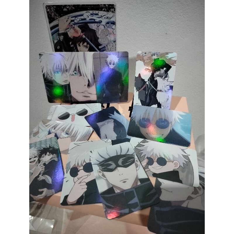 การ์ดกระดาษ โลโม่ อนิเมะ โกโจ Gojo มหาเวทย์ผนึกมาร Jujutsu kaisen การ์ดเลเซอร์ Laser Lomo cards เรืองแสง photo card