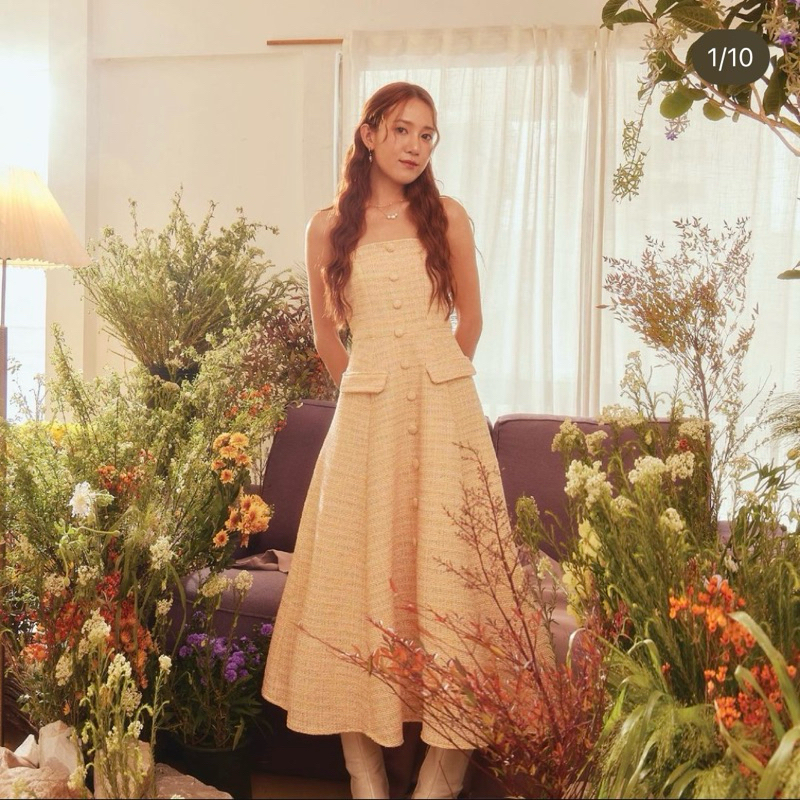 ส่งต่อ lookbook pixxie dress เดรสยาว เดรสทวิต ไซส์ XS