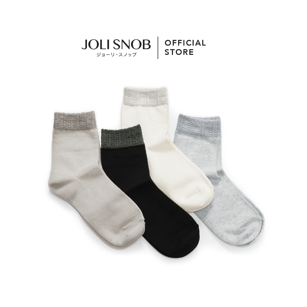 JOLI SNOB | Socks ถุงเท้าแฟชั่น ใส่สบาย 'Funwari' Made in Japan | 40111