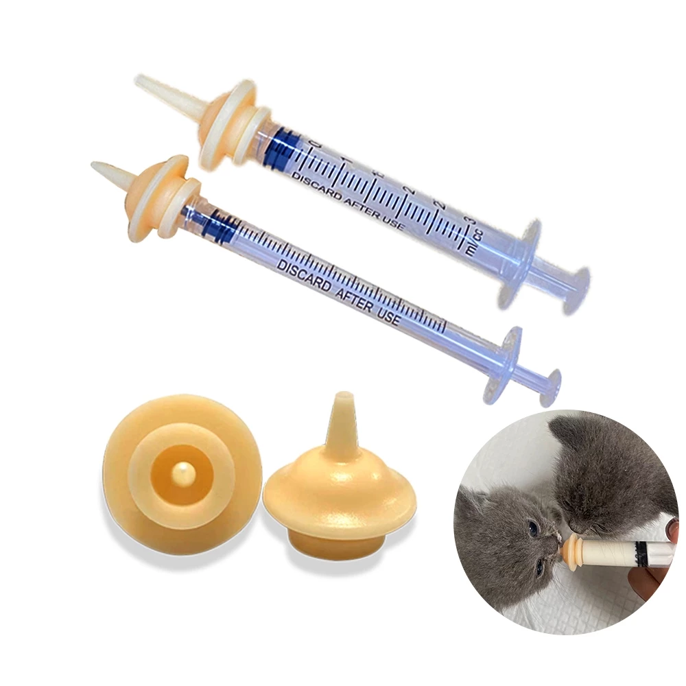 🇹🇭 ถูก💯🥇1ml/3ml/5ml/10ml จุกป้อนนมแมว จุกนมกระรอก ไซริงค์ป้อนม ซีลีโคน ป้องกันการสำลักขณะให้นม