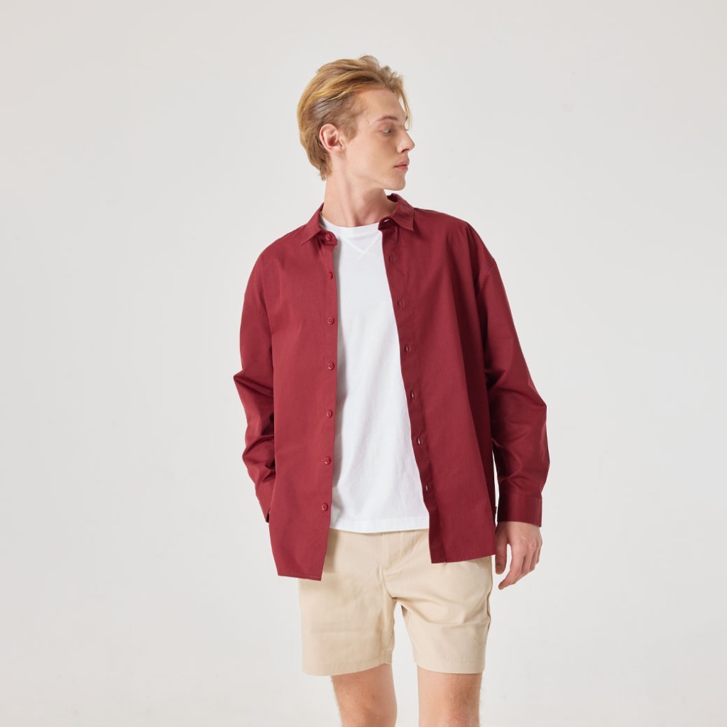 Billings by Khaki Bros. - เสื้อเชิ้ตแขนยาว ทรง Loose fit BM23S001