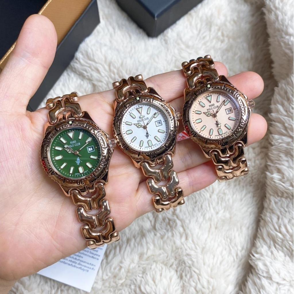 นาฬิกาข้อมือ Paris Polo Club รุ่น PPC-230805 แฟชั่นผู้หญิง สายก้างปลา สินค้าของแท้ รับประกันศูนย์ 1 ปี