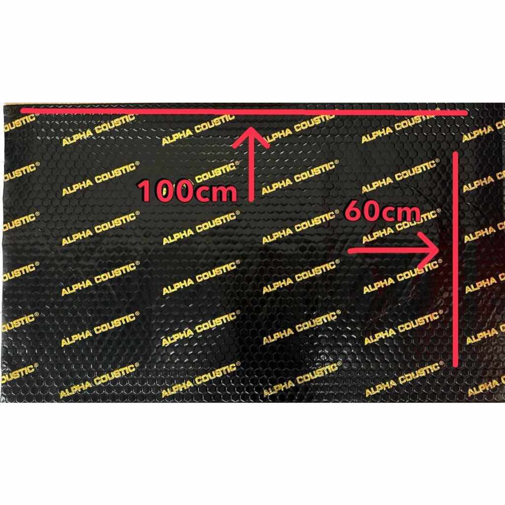แผ่นแดมป์ฟรอยคุณภาพดี ( Aluminium Foil สีดำ ) ยี่ห้อ ALPHA COUSTIC (ราคา/1แผ่น)