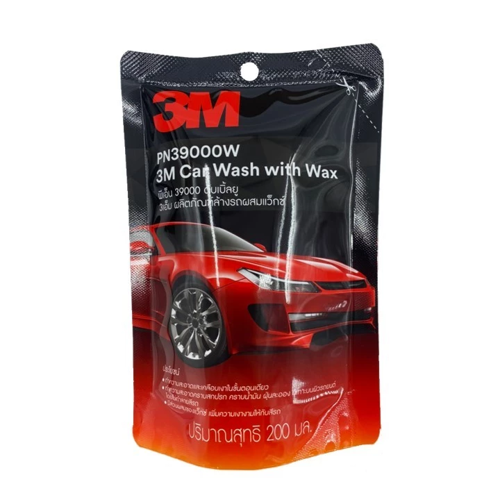 3M (2 ถุง) แชมพูล้างรถ น้ำยาล้างรถ สูตรผสมแวกซ์ PN39000W 200 ml. thumbnail 3