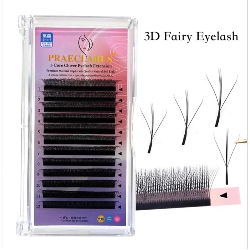 ขนตา3D Fairy Clover ขนตารุนใหม่ แยกไซส์
