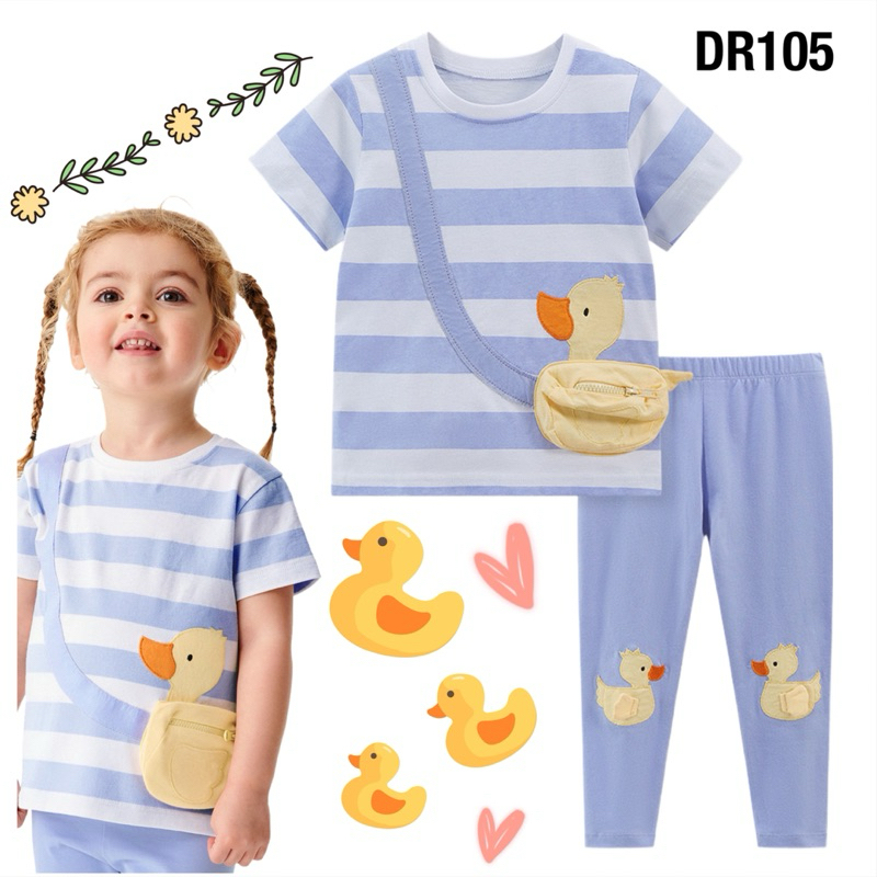 💥พร้อมส่งจากไทย💥ชุดเซ็ต Brand Little Maven ชุดเสื้อยืด+กางเกงเลกกิ้ง DR105
