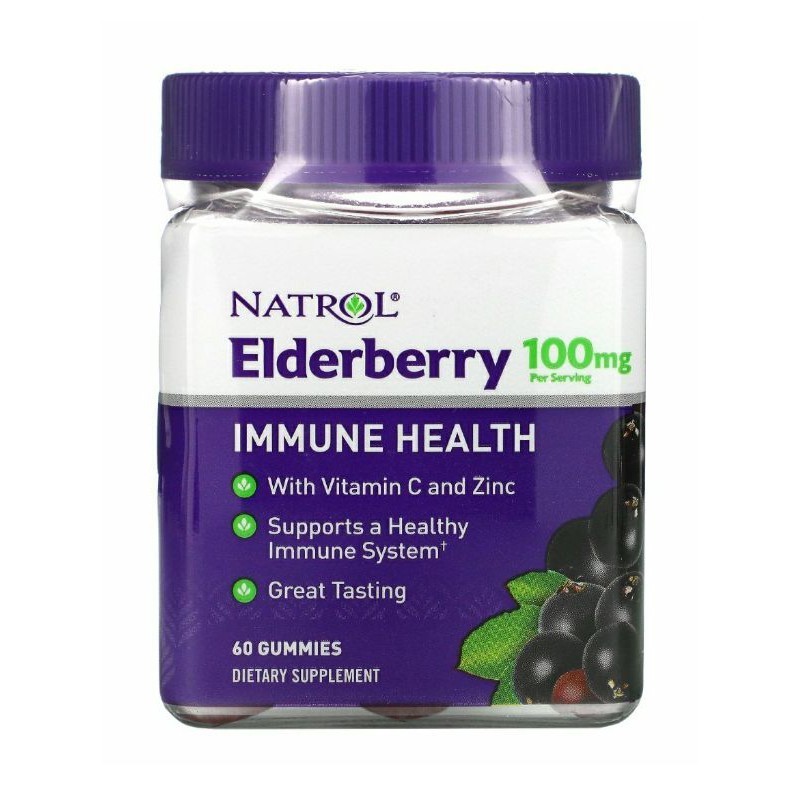 exp:05/27Natrol Elderberry Immune Health Gummies 100 mg. (60 gummies)