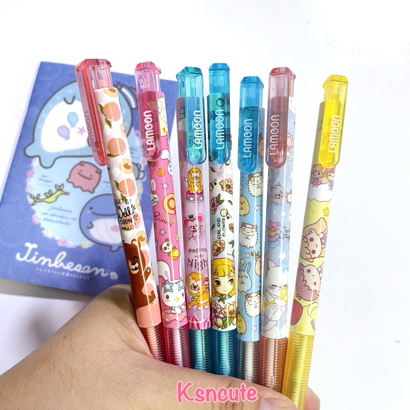 ปากกาลูกลื่น lamoon  หัว 0.38 ลายปลอกน่ารัก รวมทุกรุ่น