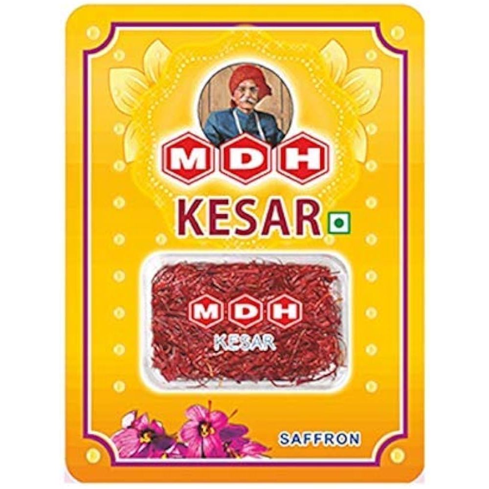 หญ้าฝรั่น แท้ 100% Saffron เกรดพรีเมี่ยม MDH KESAR Saffron ขนาด 1 กรัม