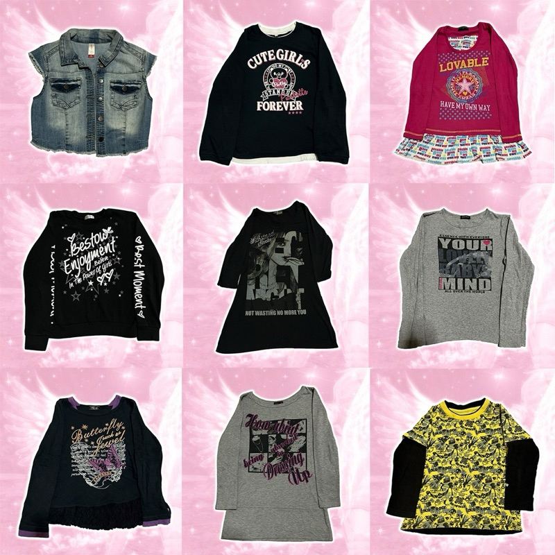 เสื้อผ้ามือสอง Babytee Y2K Punk 90’s fashion (lot 14)
