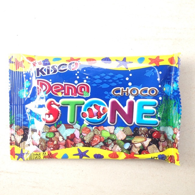 6 ซองใหญ่ ช็อคโกแล็ตหิน ขนมหิน Deno Stone Choco ฟรี หมากฝรั่ง Boomer เคี้ยวไม่หยุด