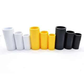 แพ็ค 100 ชิ้น ข้อต่อตรง สวมท่อรอยสาย สีเหลือง มี 3 ขนาด 3หุน(3/8") 4หุน(1/2") 6หุน(3/4")