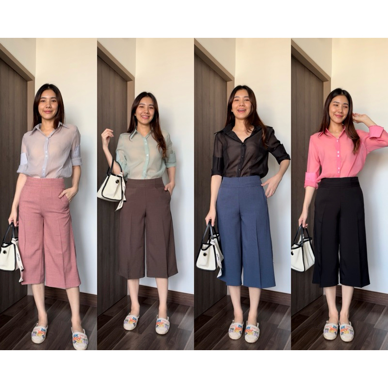 By24 กางเกง5 ส่วน แต่งขอบชั้น