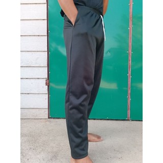 ขาปล่อย ไม่มีแถบ กางเกงวอร์ม ชาย-หญิง ***สีดำ เรียบ ***