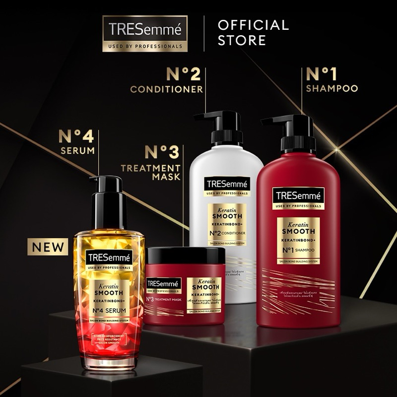 [ แพ็ค 2 ขวด ] 🧑🏽‍🦱TRESemme🪮เทรซาเม่ แชมพู ครีมนวดผม   แชมพู 370 มล. + ครีมนวด สีขาว 370 มล. เทรซาเม่ ยาสระผม ยานวดผม