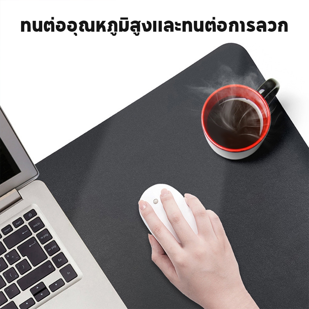 แผ่นรองเมาส์ สีสองด้าน ขนาด 60x30cm 90x45cm ขนาดใหญ่ แผ่นรองคีย์บอร์ดกันน้ำ แผ่นรองเม้าส์หนัง หนา 2 MM Mousepad