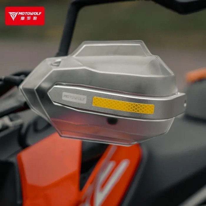 การ์ดเบรค MOTOWOLF MDL3704C / MDL3704D การ์ดแฮนด์ พร้อมแถบสะท้อนแสง และแบบมีไฟ LED MDL 3704C / MDL 3