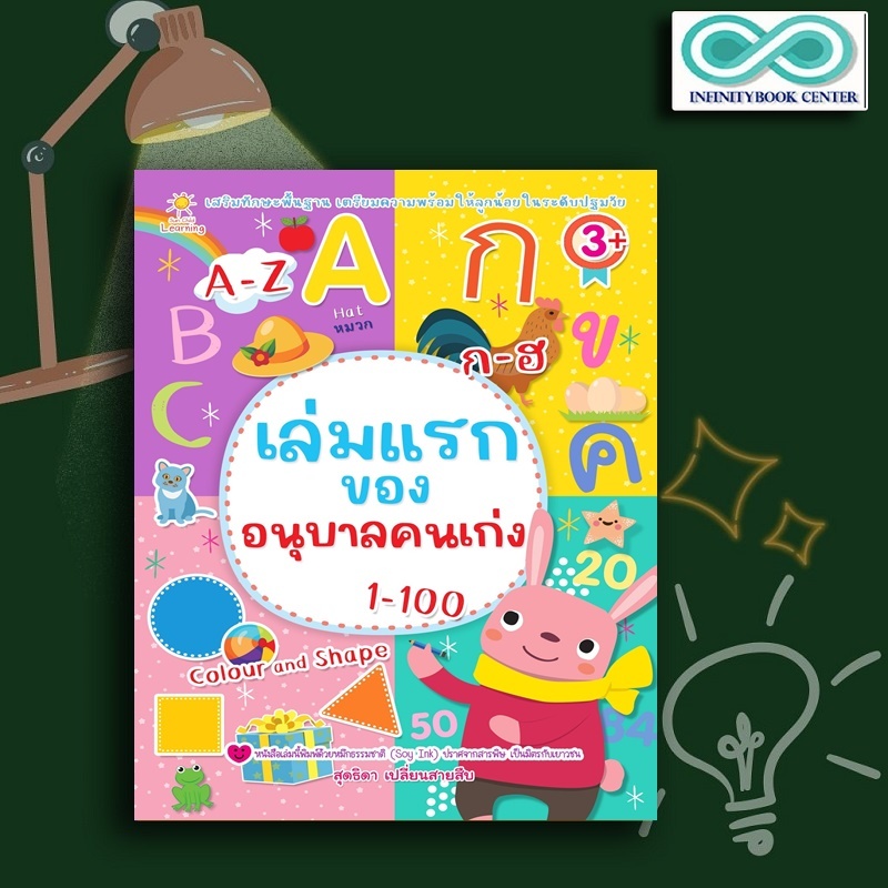 หนังสือ เล่มแรกของอนุบาลคนเก่ง 1-100 : แบบฝึกหัดสำหรับเด็ก หัดอ่าน-เขียนภาษาไทย หัดอ่าน-เขียนตัวเลข