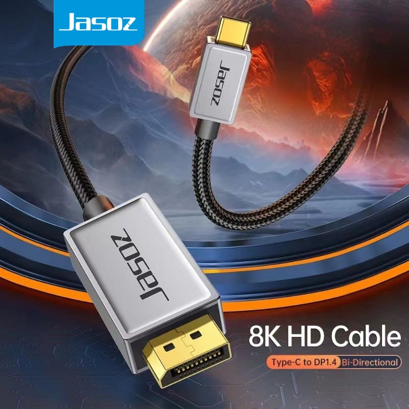 Jasoz 8K Type C to DisplayPort 1.4 8K Cable Displayport to USB C HD Adapter Cable for Laptop/Monitor/PC/Switch PS4 PS5