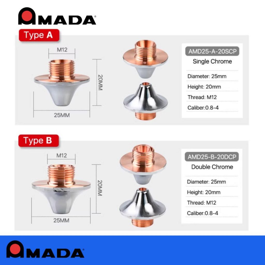 ส่งจากไทย AMADA CNC Laser Nozzle Single/Double Layer