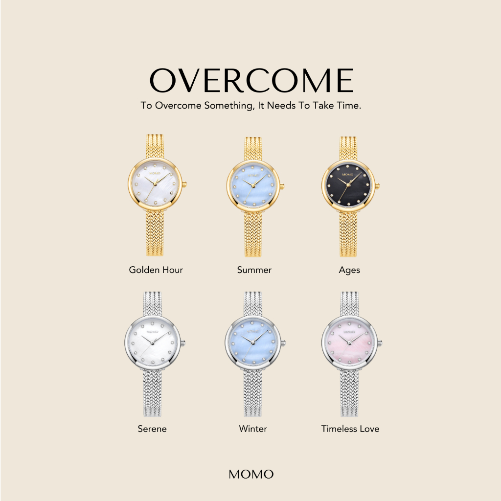 ( เหลือ 903.- เก็บโค้ดลด 30% ที่หน้าร้าน ) OVERCOME Collection - MOMOWATCH นาฬิกาผู้หญิง