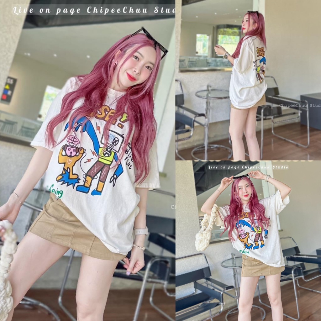 “Vintage Shirt” เสื้อผ้าฟอกวินเทจ งานฟอกสีเฟด สกรีนจม หน้า-หลัง Cotton