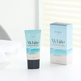 [ Pure Official ] ครีมกันแดดพี่ฟ้า ( 3 แถม 1 ) PURE SKINCARE WHITE STRAWBERRY SUNSCREEN SPF50 PA+++ 20 g.