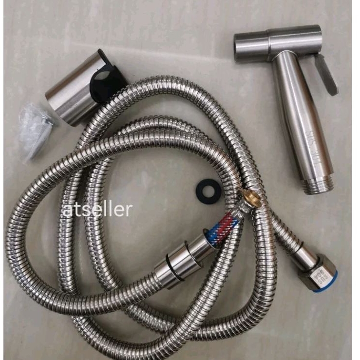 ชุดสายฉีดชำระ ชุดชำระ3ชิ้นฉีดก้น ห้องน้ำสแตนเลสsus304สายยาว1.5m/1.2ม