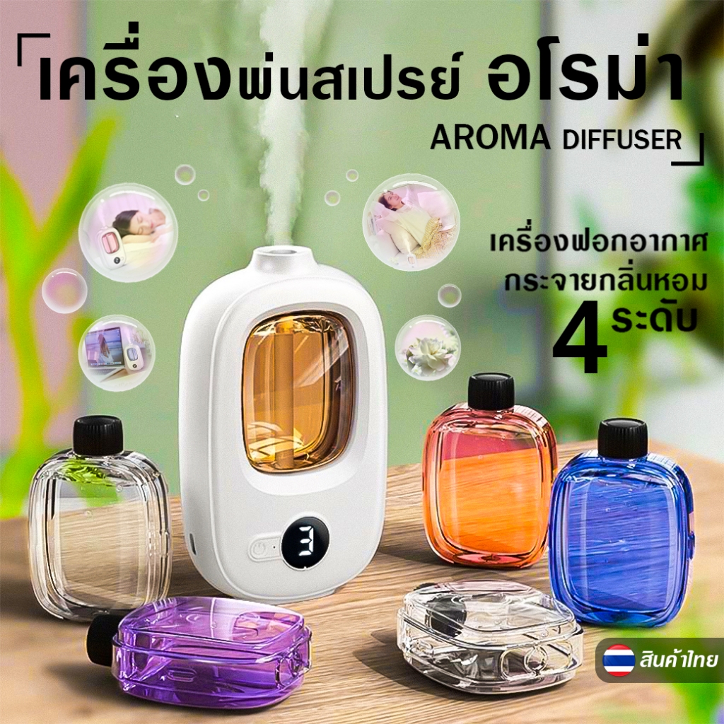 เครื่องฟอกอากาศอโรมา น้ำหอมปรับอากาศในห้อง ขนาดเล็กปรับได้ 4ระดับ พร้อมส่ง เครื่องพ่นสเปรย์น้ำหอม