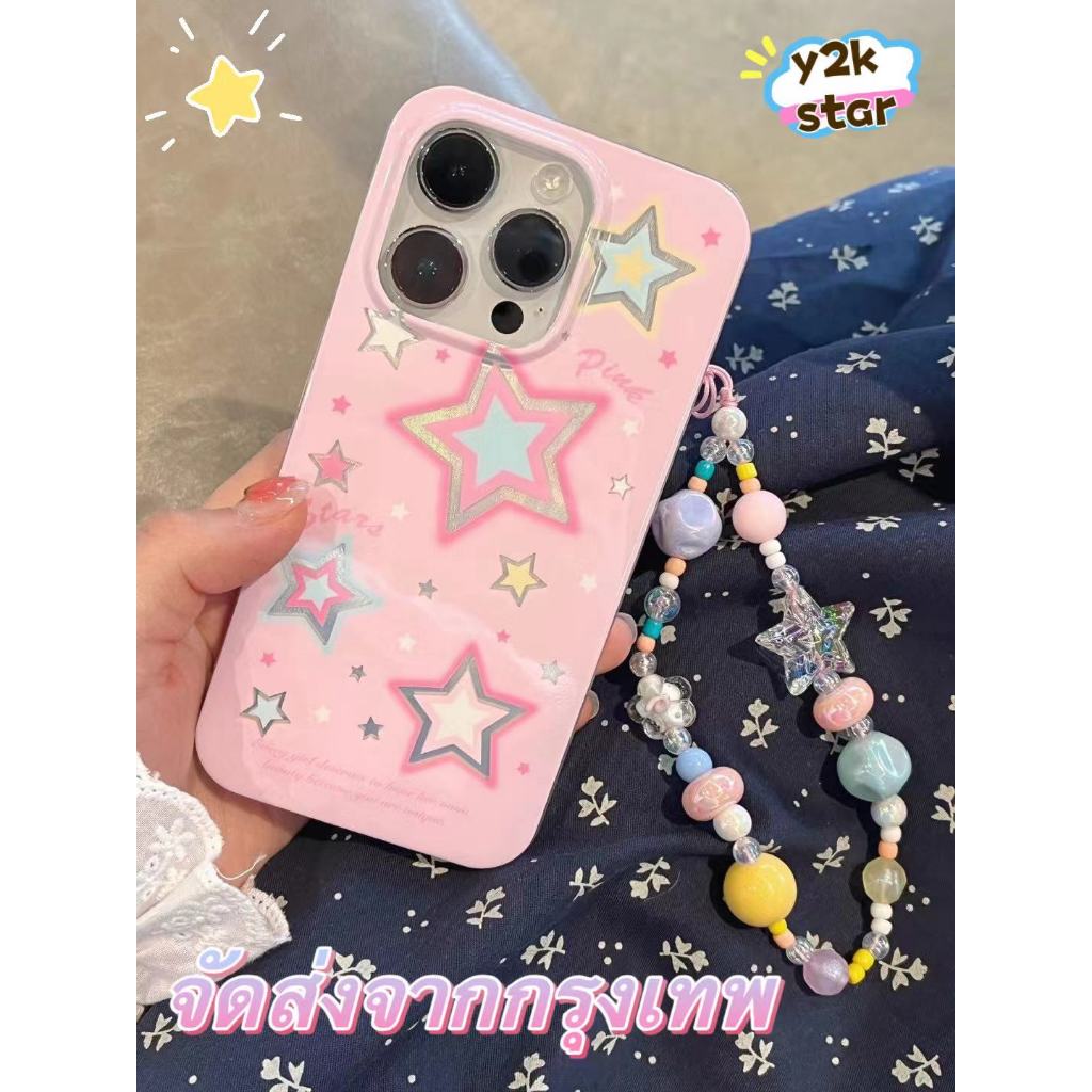 ส่งจากไทยใน24ชม. เคสไอโฟน 15 14 13 12 11 Pro Max เคส for iPhone 15 y2k ดาว พกง่ายๆ การป้องกันการตก Case