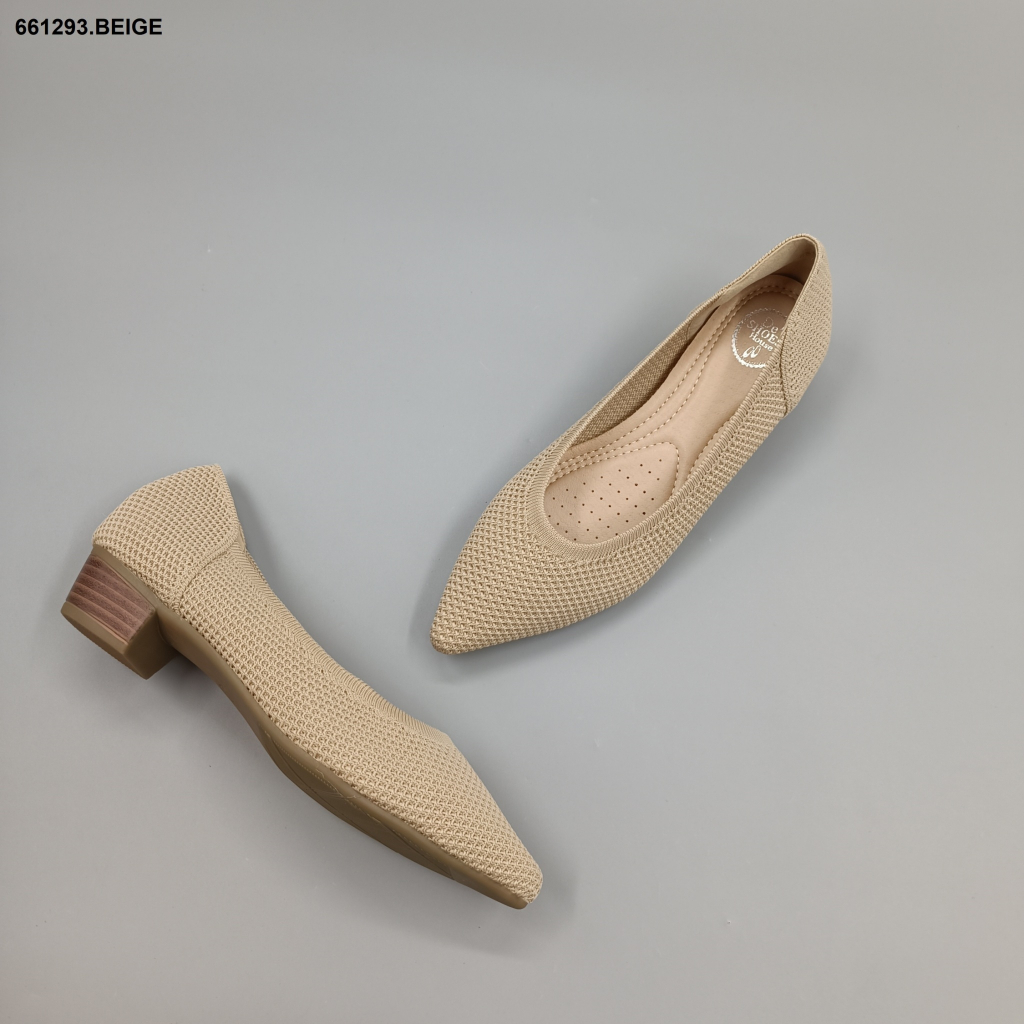 Elastic Shoe size 36-41รองเท้าคัชชูหัวแหลมสูง 3 cm. มีรูเล็กๆระบายอากาศไม่อับเท้า