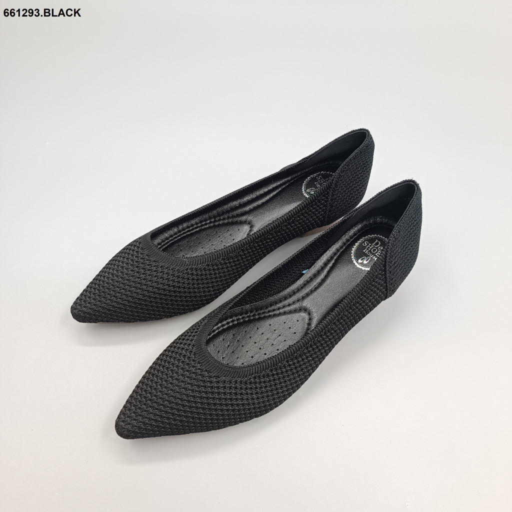 Elastic Shoe size 36-41รองเท้าคัชชูหัวแหลมสูง 3 cm. มีรูเล็กๆระบายอากาศไม่อับเท้า