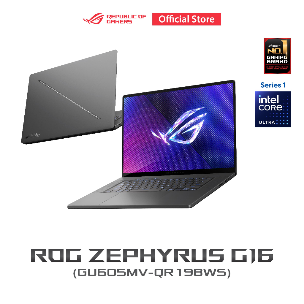 ASUS ROG Zephyrus G16 2024 (GU605MV-QR198WS), gaming laptop, 16" 2.5K OLED 240Hz, Intel Ultra 9-185H