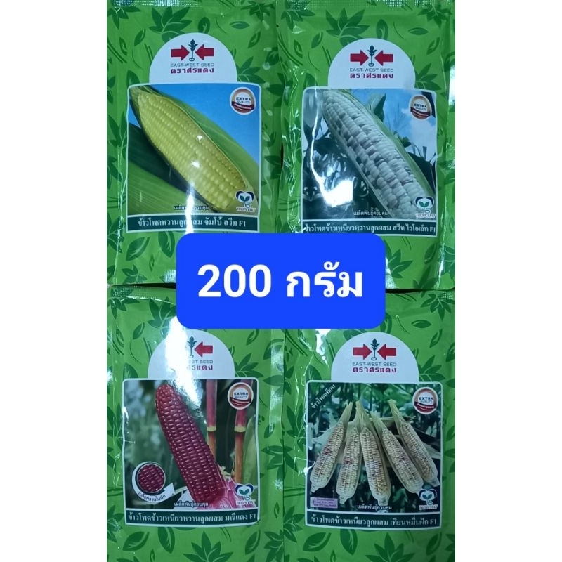 ข้าวโพดหวาน ข้าวโพดเหนียว ศรแดง 200 กรัม