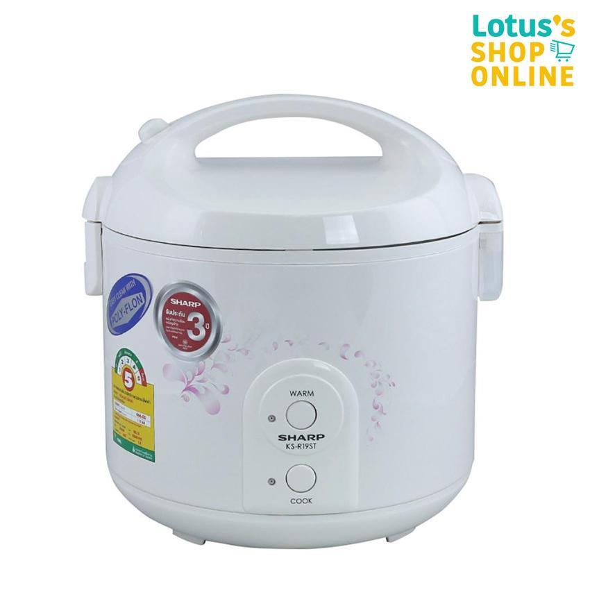 ชาร์ป หม้อหุงข้าวอุ่นทิพย์ 1.8 ลิตร รุ่น KS-R19ST (คละลาย/สี) SHARP RICE COOKER 1.8 LT #KS-R19ST (AS