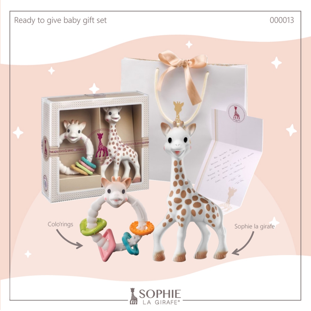 Sophie La Girafe Ready to Give Birth Gift Set : 000013 เซ็ทยางกัดโซฟี+ Colo'rings (0m+)