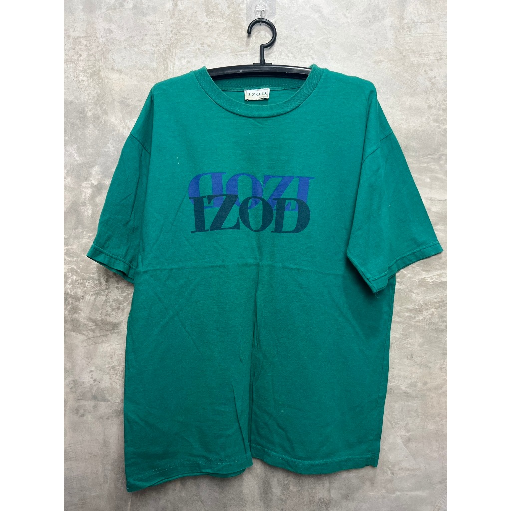 (XL) เสื้อยืดวินเทจ IZOD BIGLOGO