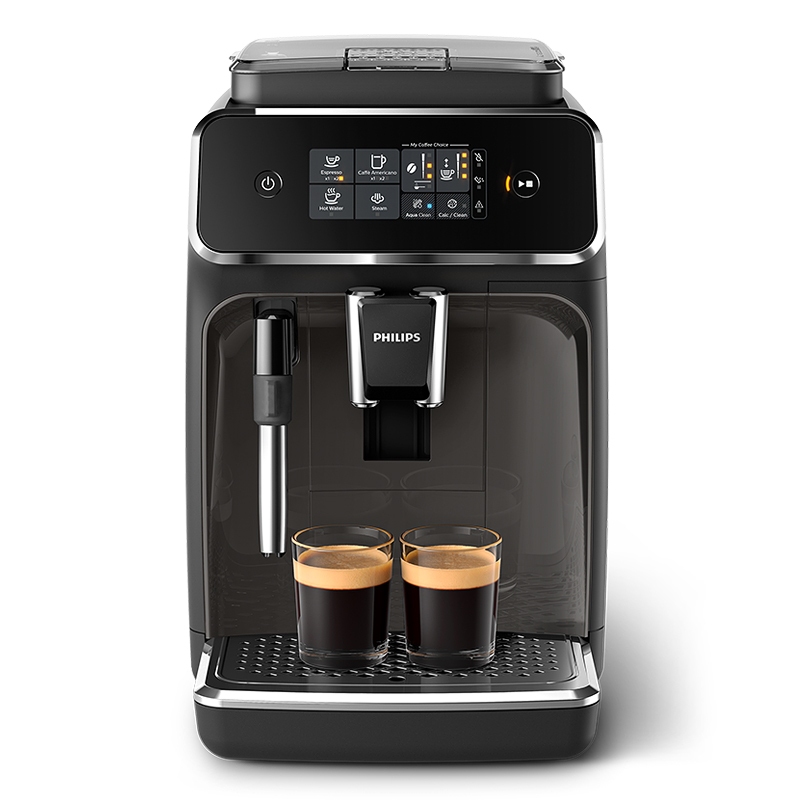 เครื่องชงกาแฟอัตโนมัติเต็มรูปแบบ ฟิลิปส์ รุ่น 2200 Series (สีดำ) รหัสสินค้า (EP2124 black +gold color）