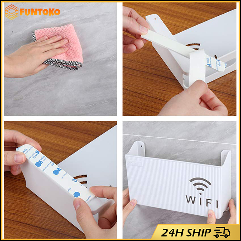 Router Wifiติดผนังกล่องจัดเก็บrouterไม่ต้องเจาะผนัง หรือเจาะก็ได้ กล่องเก็บเราเตอร์ร้านอยู่กรุงเทพ
