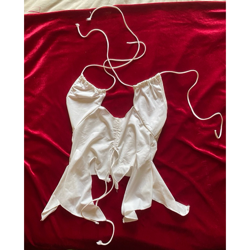 Butterfly top y2k ไวท์